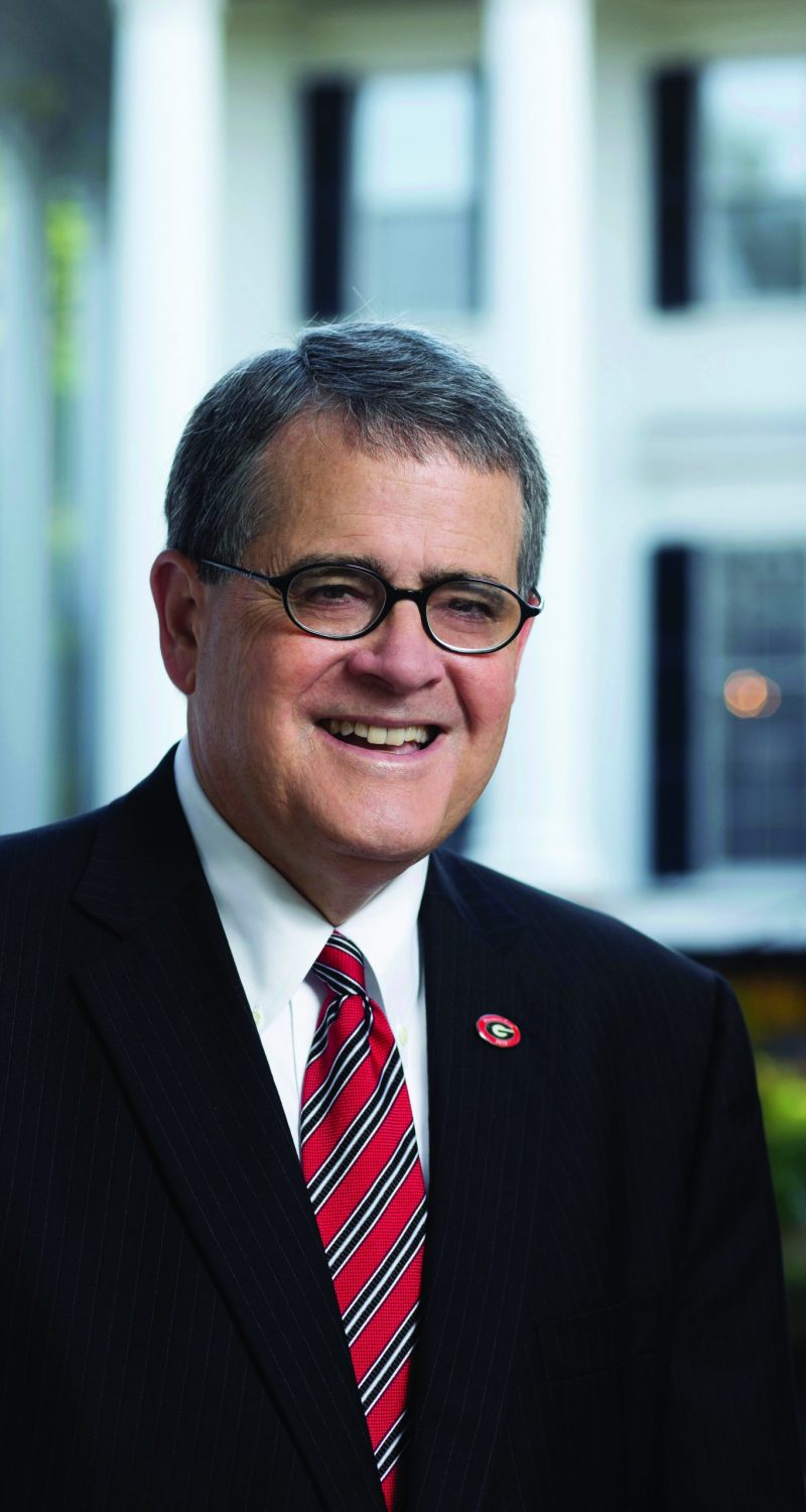 Environmental portrait of President Jere Morehead at the Presidents House.