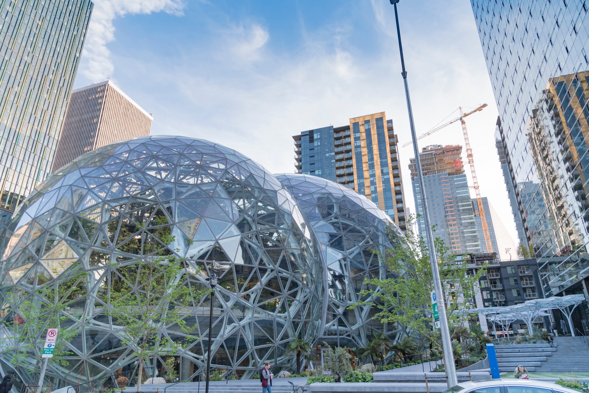 Amazon World Headquarters Spheres terrarium greenhouse globes